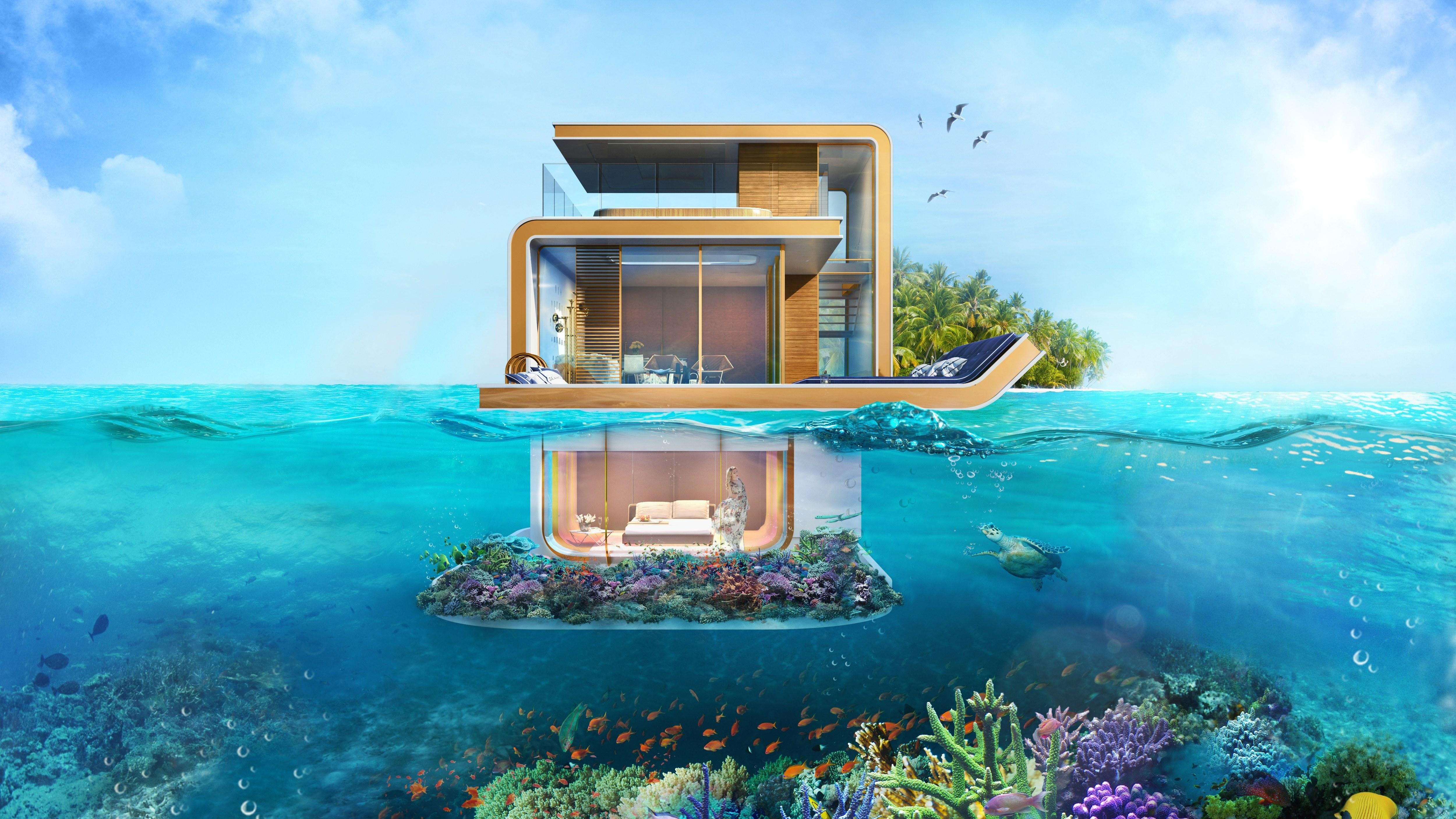 Improbable : les villas sur et SOUS l'eau !