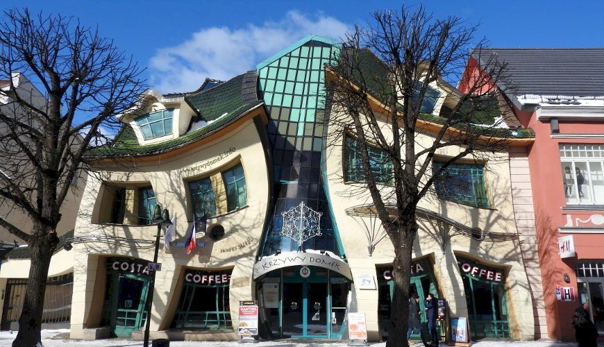 La maison tordue à Sopot en Pologne