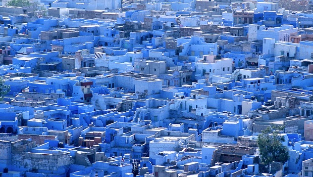 maisons bleues